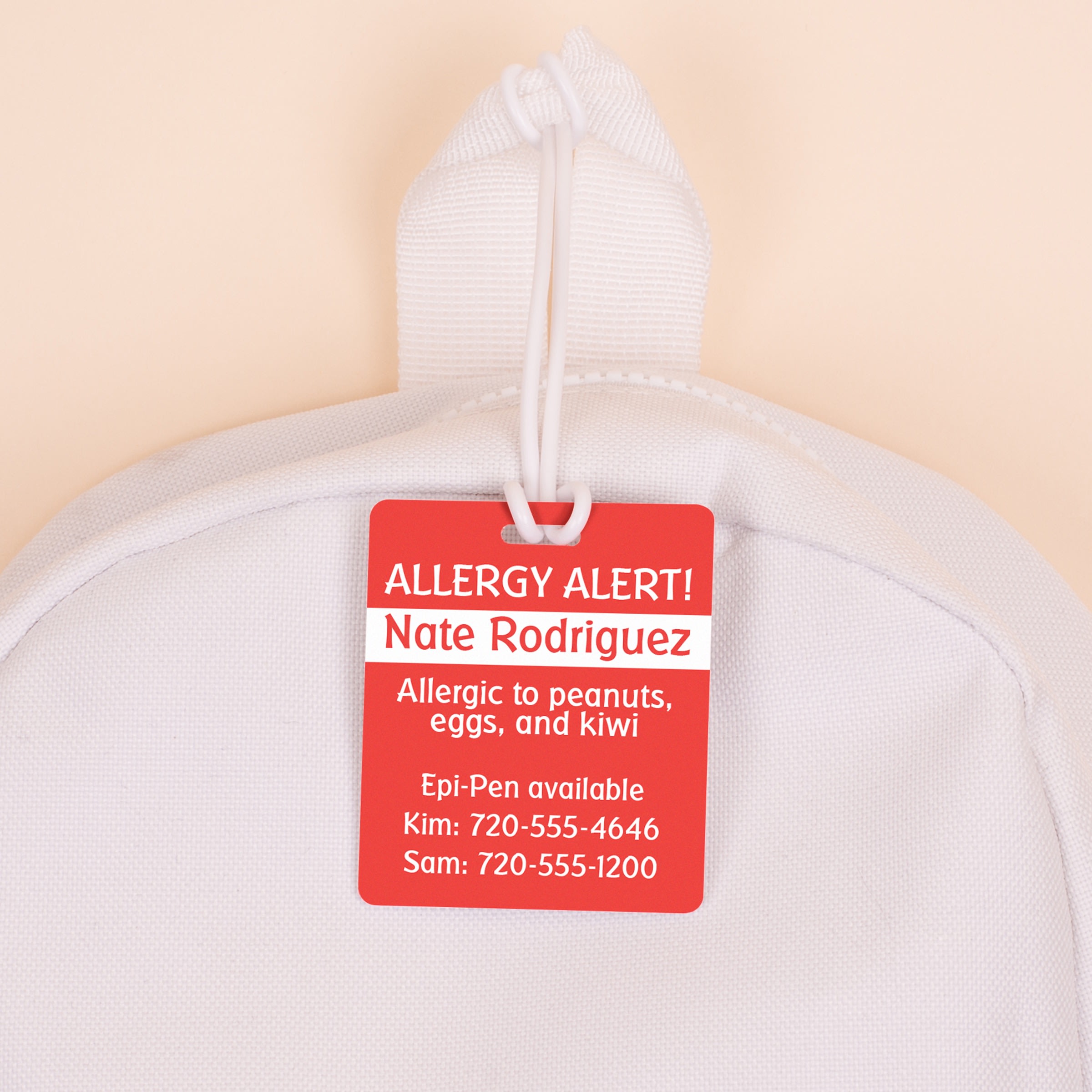 Allergy tags for toddlers shop
